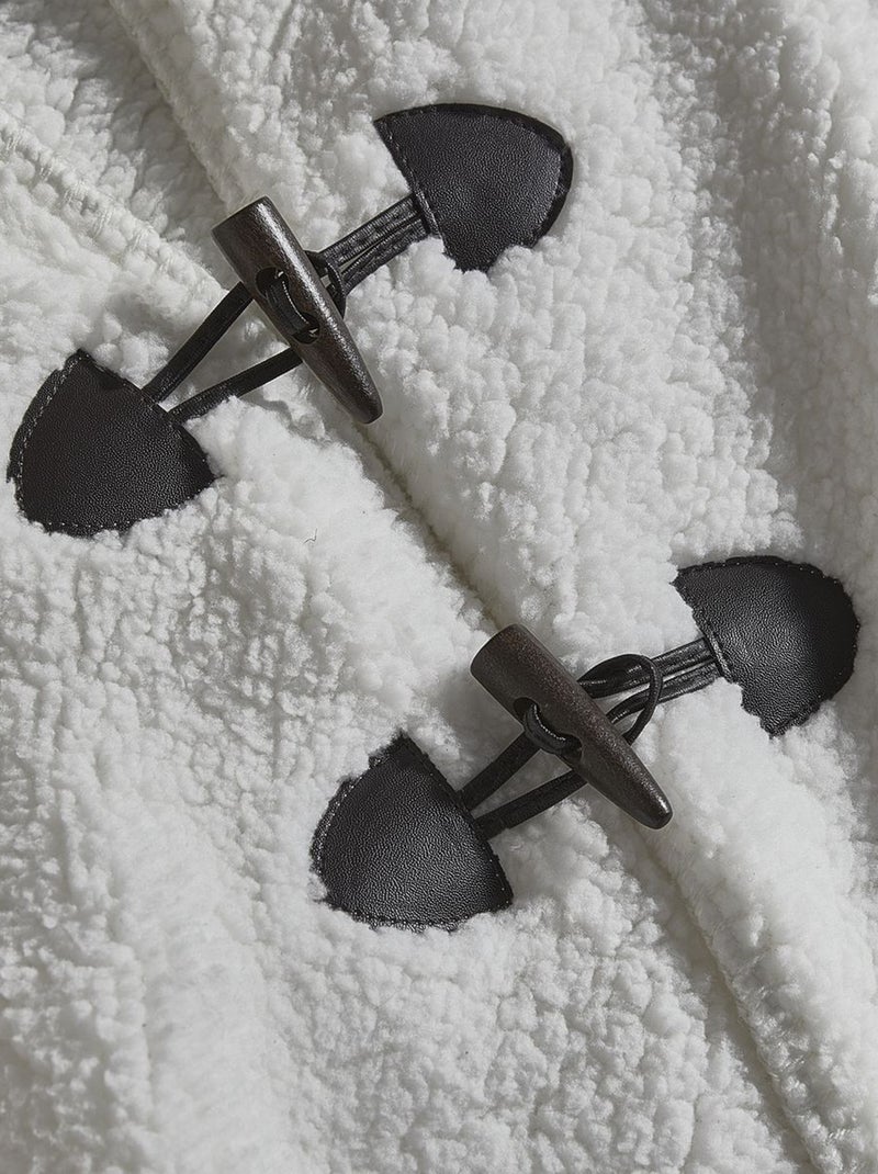 Plaid poncho 'Today' bianco - Kiabi