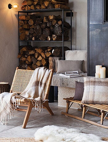 Plaid tartan con effetto mohair