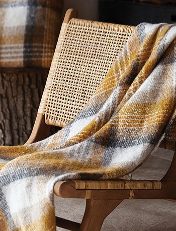 Plaid tartan con effetto mohair