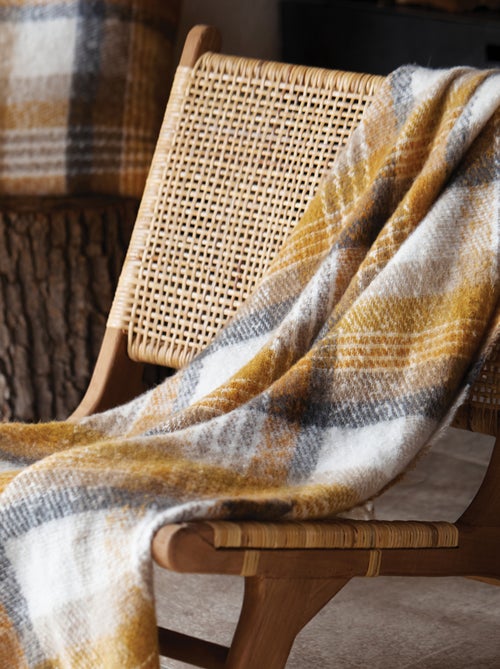 Plaid tartan con effetto mohair - Kiabi
