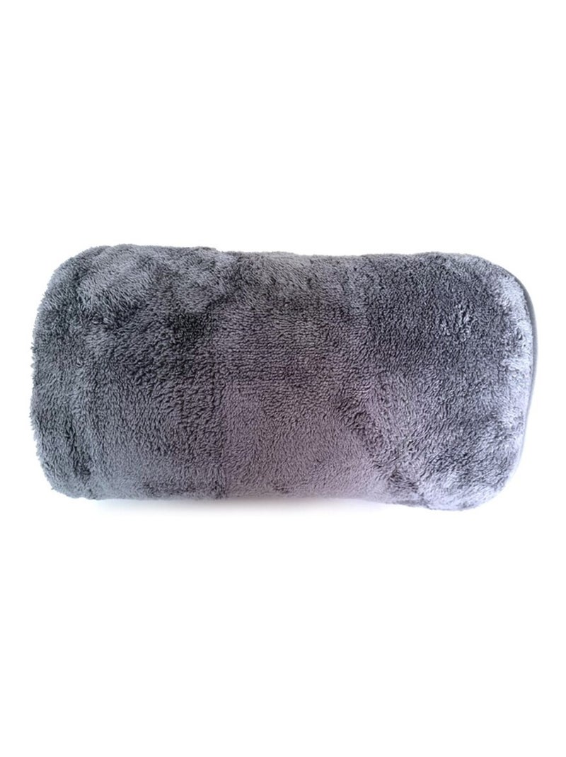 Plaid tinta unita grande formato Grigio antracite - Kiabi
