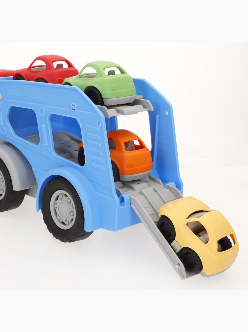 Play camion trasportatore di giocattoli per bambini con rampa e 4 macchinine N/D - Kiabi