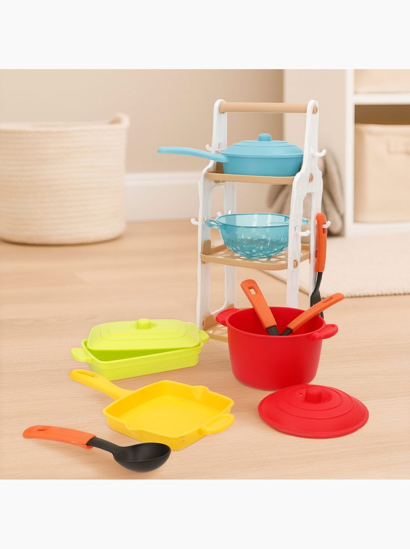 Play set da cucina per bambini da 13 pezzi con pentole, padella, scolapasta e utensili N/D - Kiabi