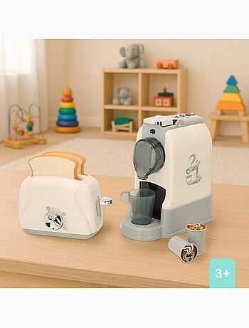 Play set tostapane e caffettiera giocattolo con luci e suoni
