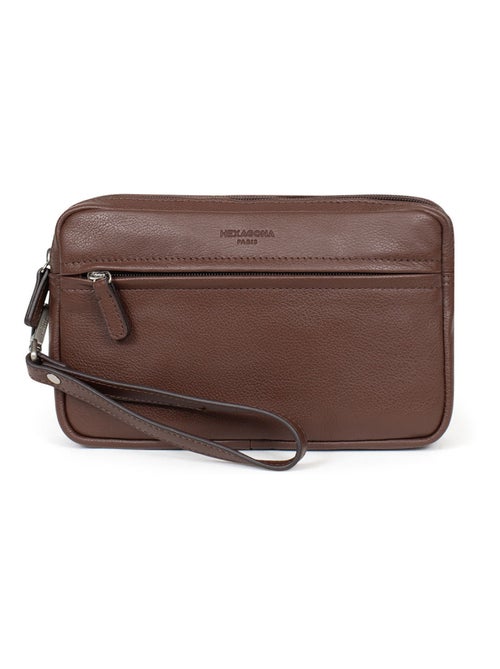 Pochette con tracolla - pelle confort hexagona - Kiabi