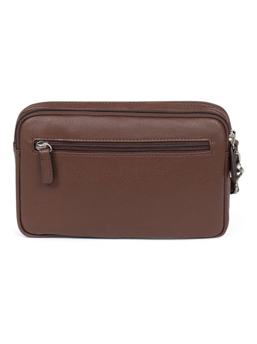 Pochette con tracolla - pelle confort hexagona - Kiabi