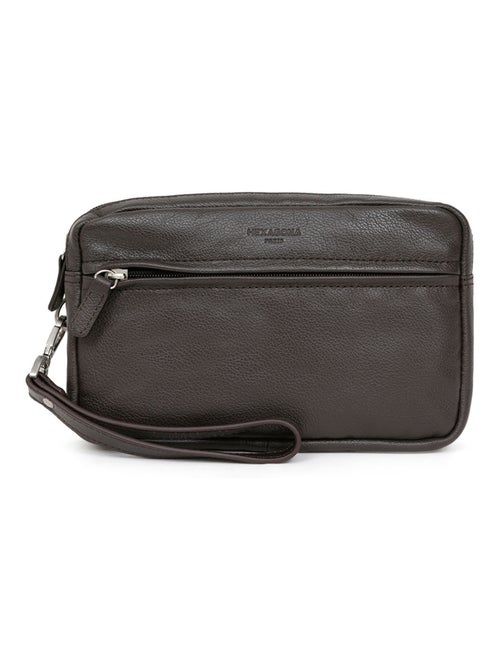 Pochette con tracolla - pelle confort hexagona - Kiabi