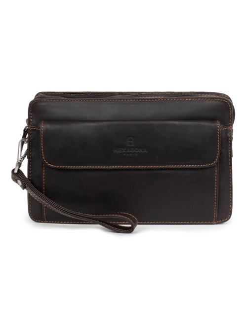 Pochette con tracolla - pelle félin hexagona - Kiabi