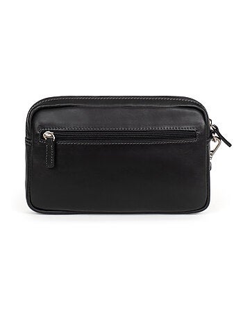 Pochette con tracolla - pelle félin hexagona