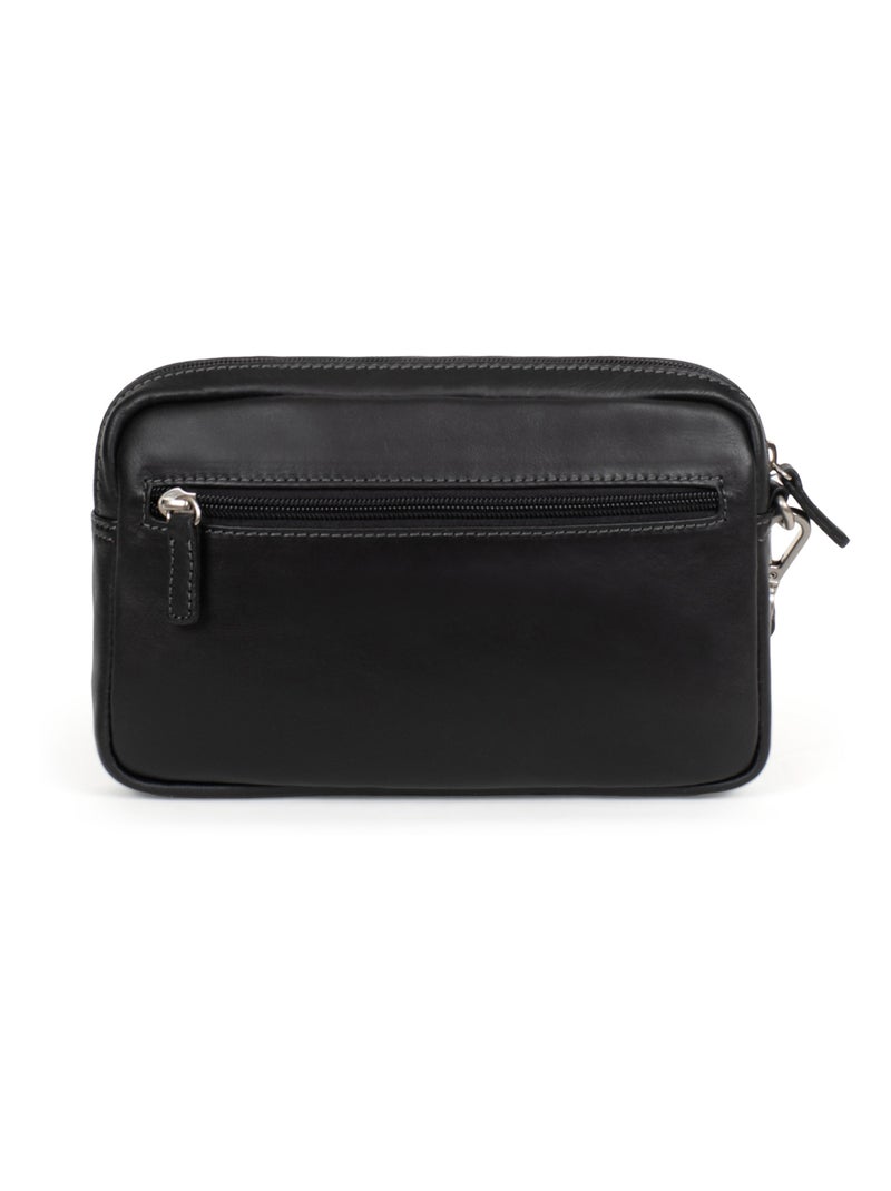 Pochette con tracolla - pelle félin hexagona Nero - Kiabi