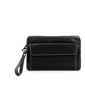 Pochette con tracolla - pelle félin hexagona