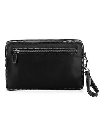 Pochette con tracolla - pelle félin hexagona