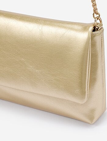 Pochette con tracolla dorata