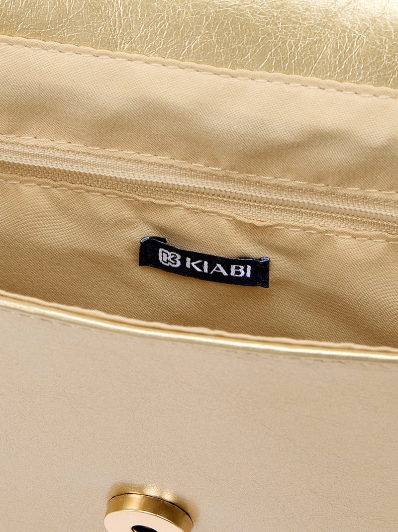 Pochette con tracolla dorata Giallo - Kiabi