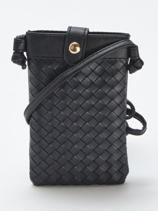 Pochette con tracolla per telefono in similpelle