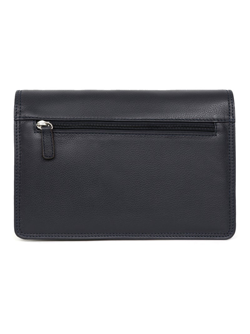 Pochette dragonne - pelle confort hexagona Blu marino - Kiabi