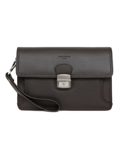 Pochette dragonne - pelle confort hexagona - Kiabi Pochette dragonne - pelle confort hexagona - Kiabi