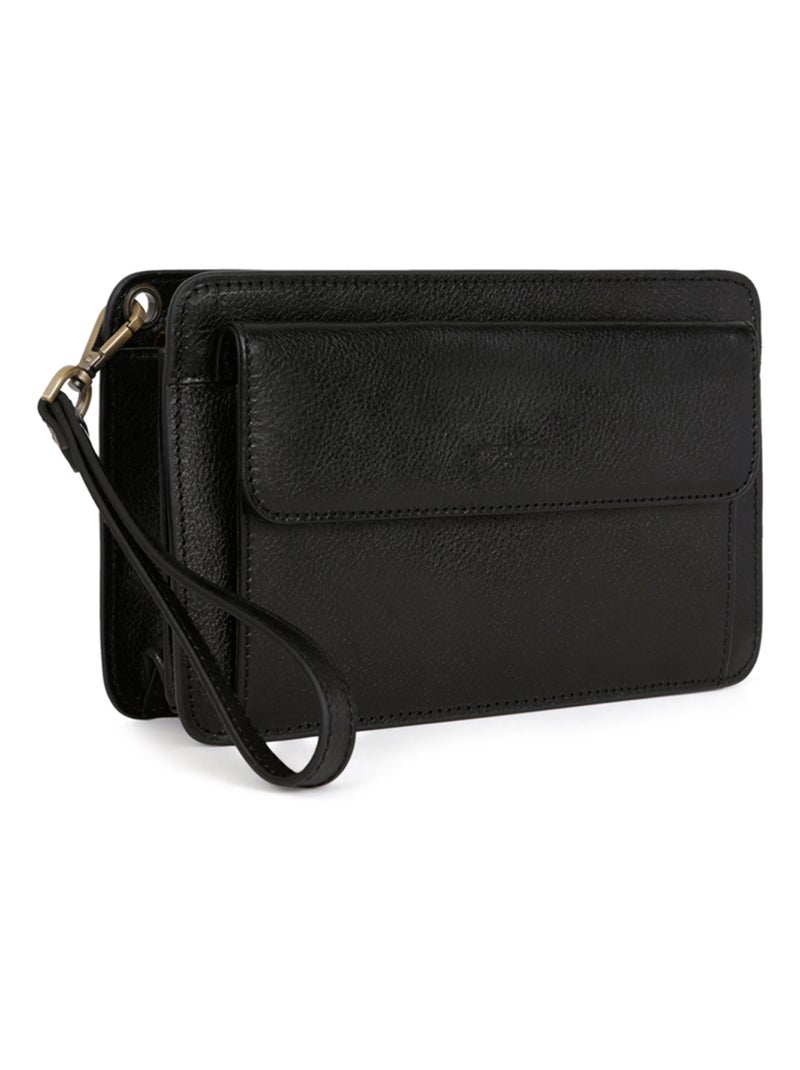 Pochette dragonne - pelle république hexagona Nero - Kiabi