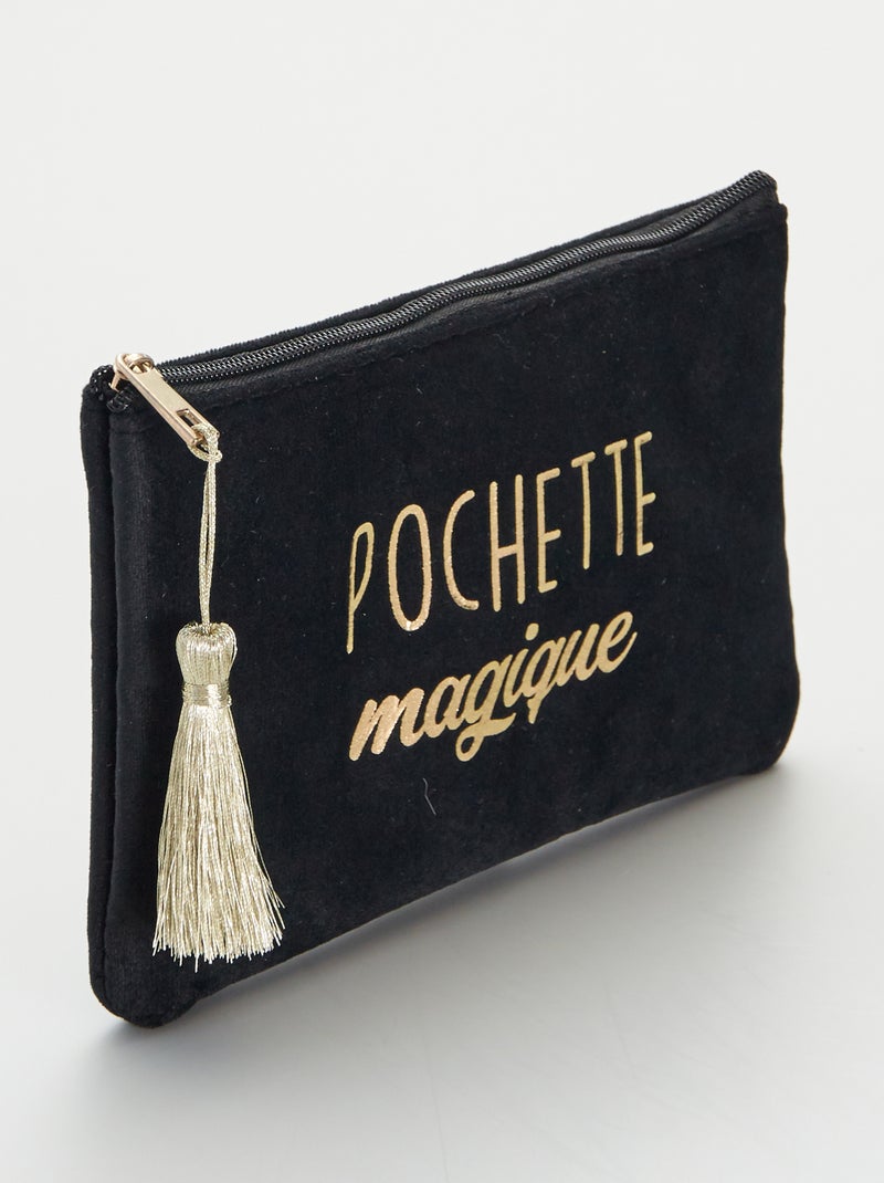 Pochette in velluto nero NERO - Kiabi
