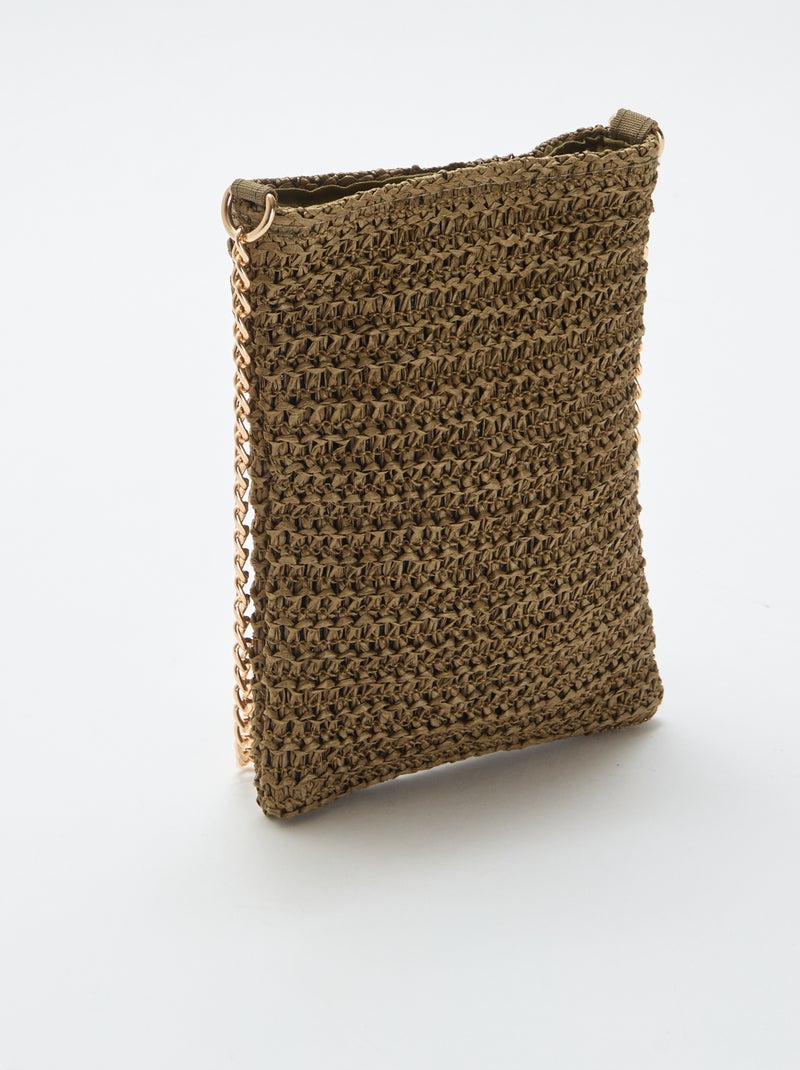 Pochette per telefono a tracolla Kaki - Kiabi