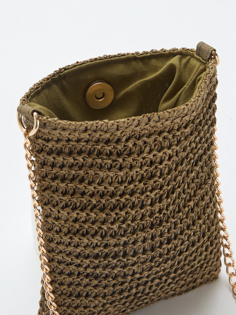 Pochette per telefono a tracolla Kaki - Kiabi