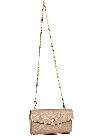 Pochette per telefono con portafoglio - 1 ante - Stop RFID - Pelle LUNA