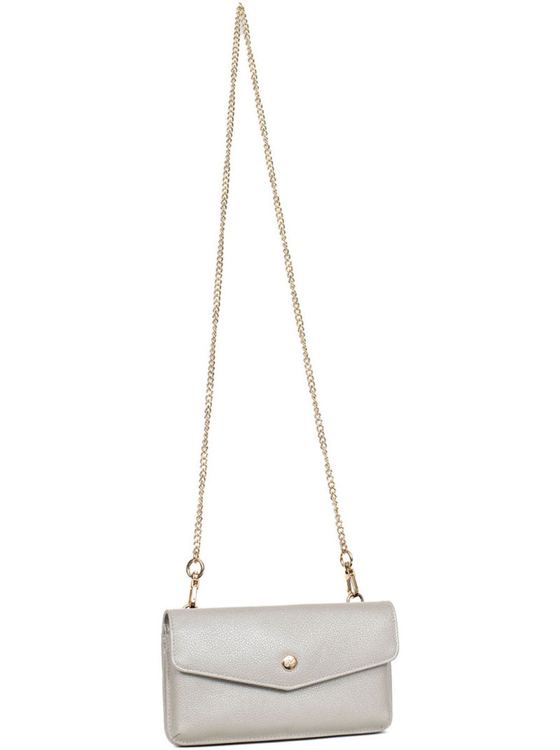 Pochette per telefono con portafoglio - 1 ante - stop rfid - pelle luna hexagona Argento - Kiabi
