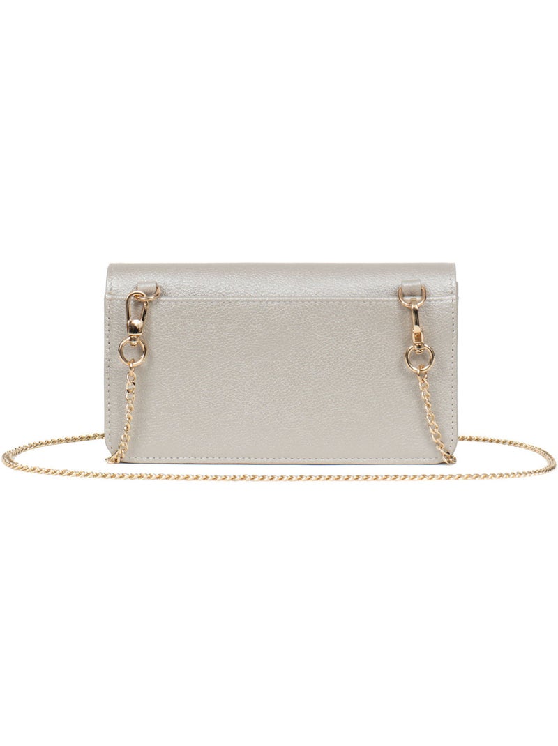 Pochette per telefono con portafoglio - 1 ante - stop rfid - pelle luna hexagona Argento - Kiabi