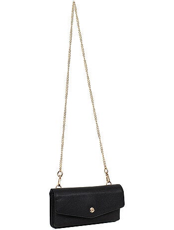 Pochette per telefono con portafoglio - 1 ante - Stop RFID - Pelle LUNA