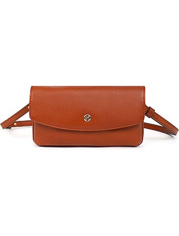 Pochette per telefono con portafoglio - 1 ante - Stop RFID - Pelle ONDINE