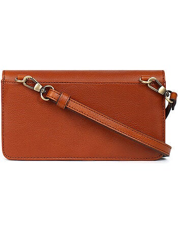Pochette per telefono con portafoglio - 1 ante - Stop RFID - Pelle ONDINE