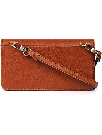 Pochette per telefono con portafoglio - 1 ante - Stop RFID - Pelle ONDINE