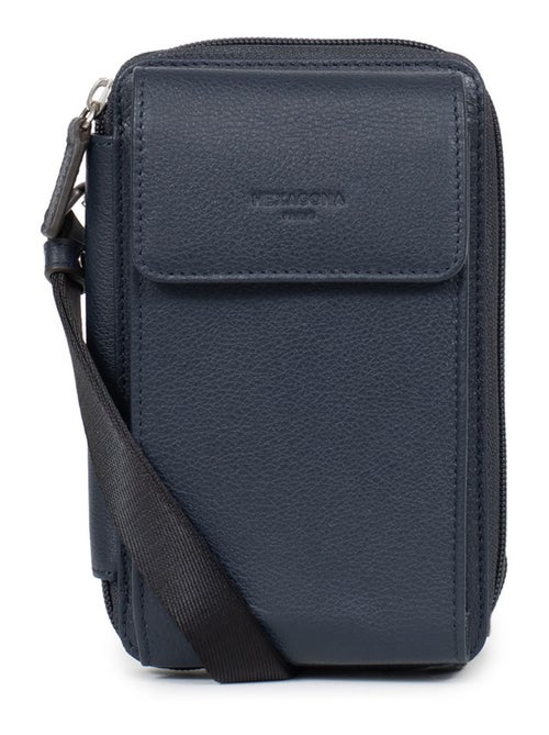 Pochette per telefono con portafoglio - stop rfid - pelle confort hexagona - Kiabi