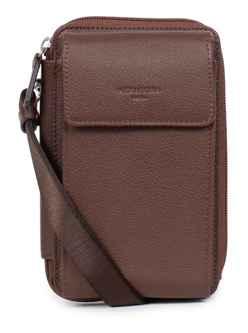 Pochette per telefono con portafoglio - stop rfid - pelle confort hexagona - Kiabi