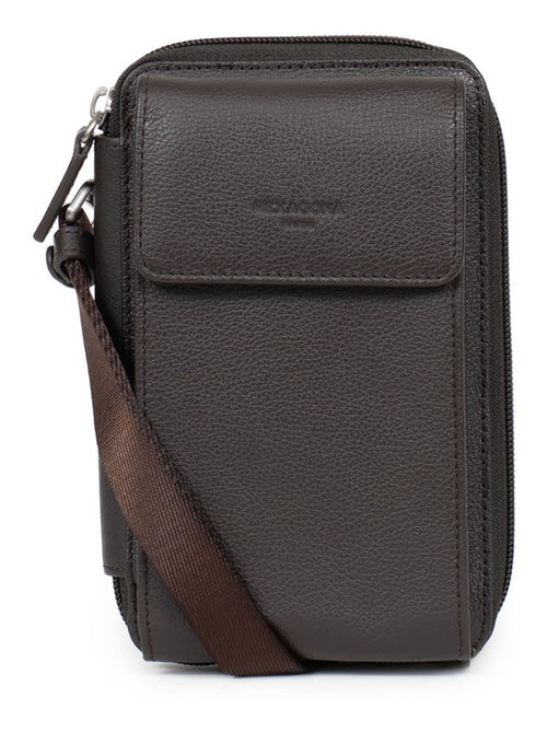 Pochette per telefono con portafoglio - stop rfid - pelle confort hexagona - Kiabi