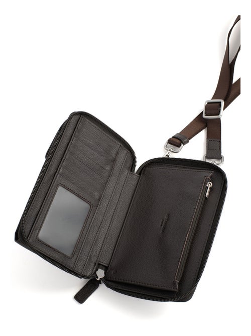 Pochette per telefono con portafoglio - stop rfid - pelle confort hexagona - Kiabi