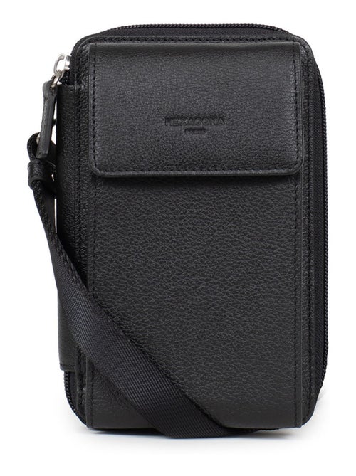 Pochette per telefono con portafoglio - stop rfid - pelle confort hexagona - Kiabi