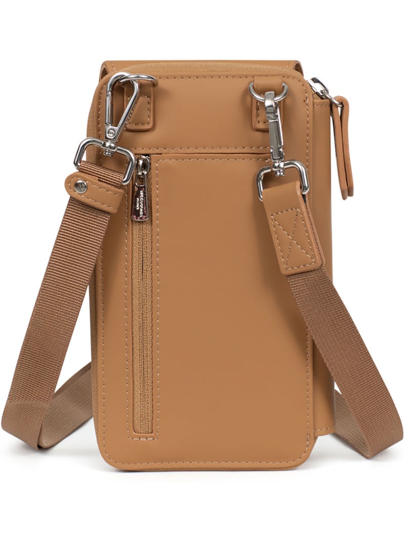 Pochette per telefono con portafoglio nami hexagona Marrone chiaro - Kiabi