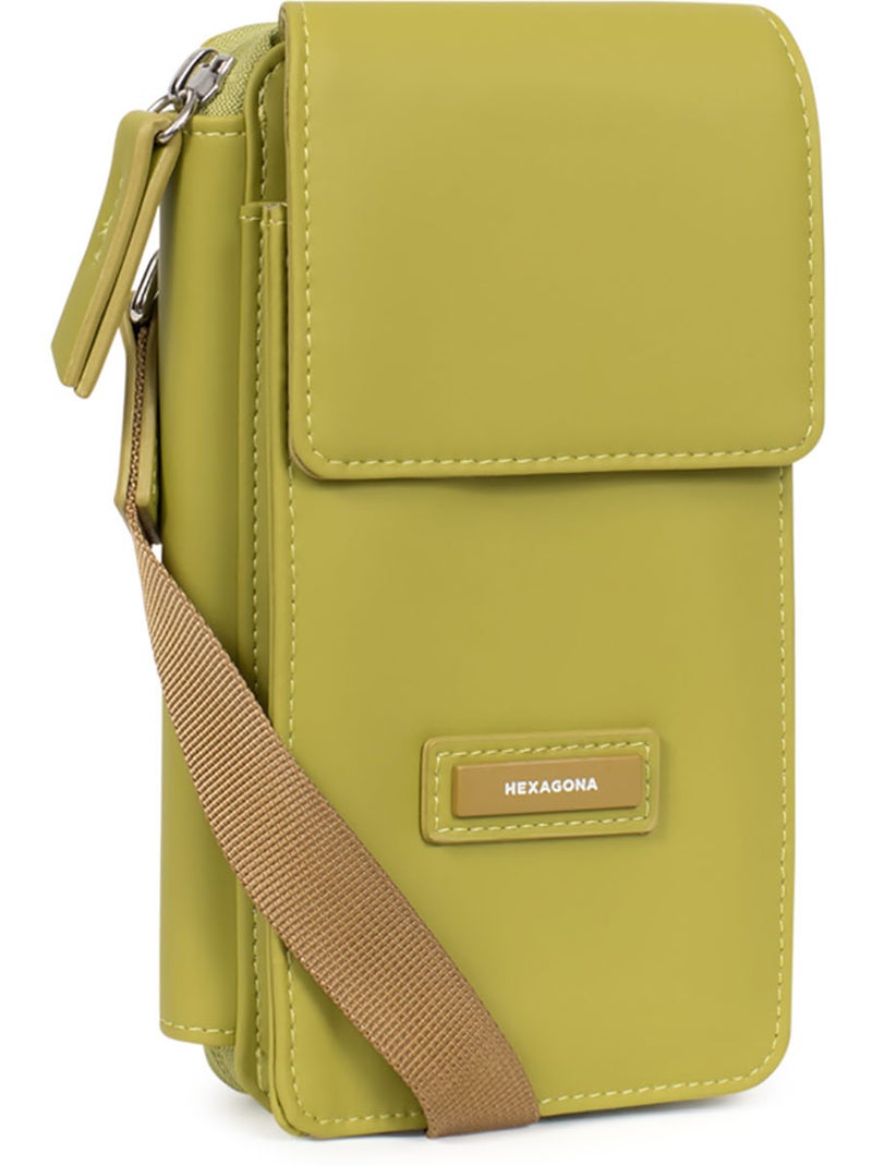 Pochette per telefono con portafoglio nami hexagona Verde anice - Kiabi
