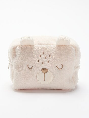 Pochette portaoggetti effetto montone