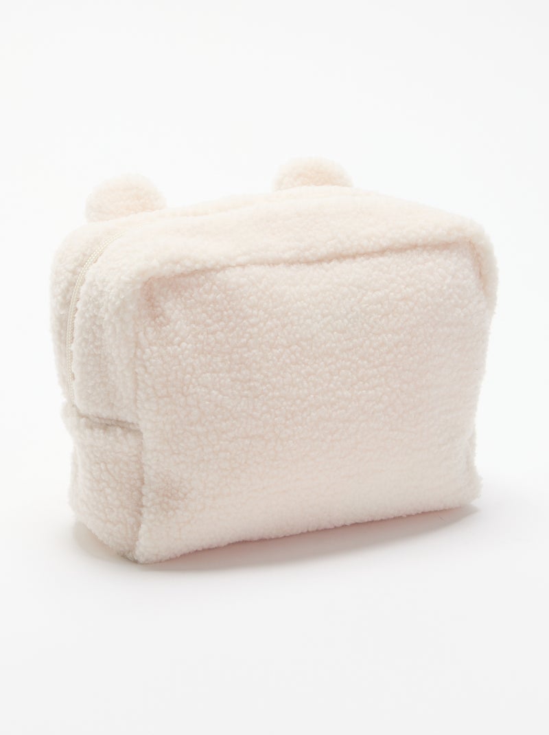 Pochette portaoggetti effetto montone Beige - Kiabi