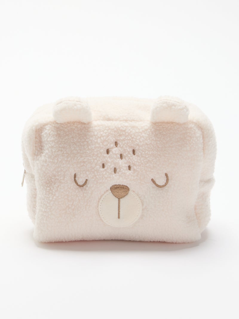 Pochette portaoggetti effetto montone Beige - Kiabi
