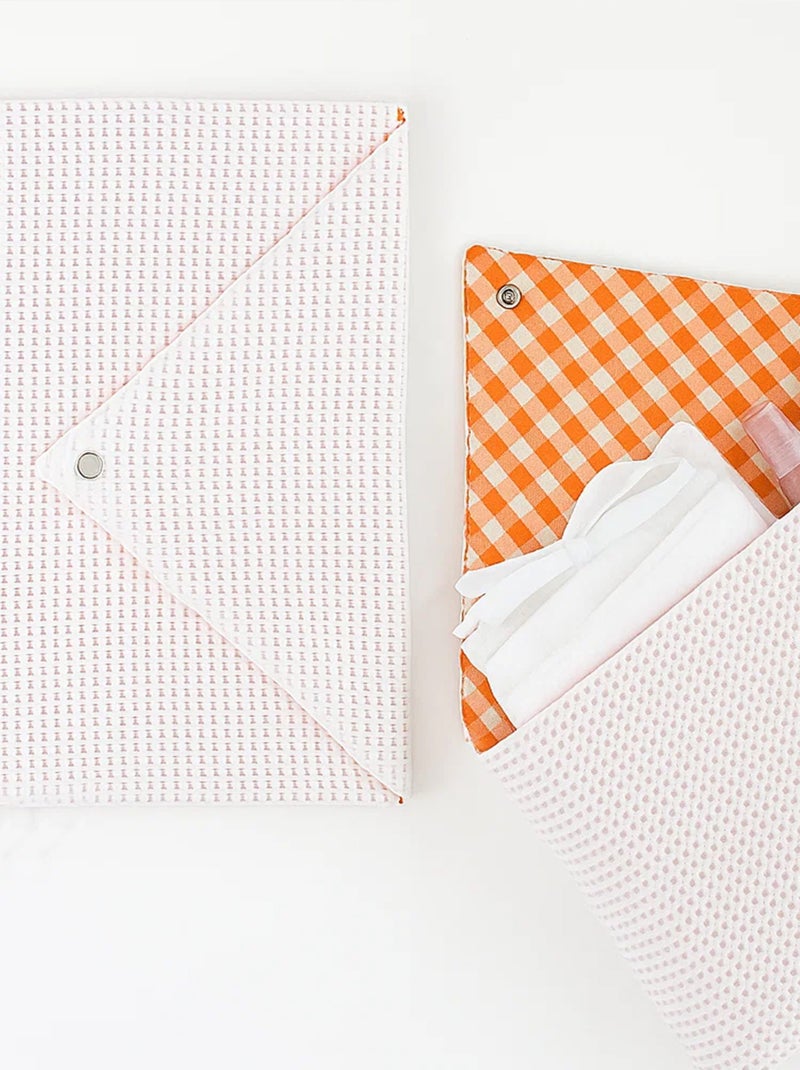 Pochette portaoggetti in cotone biologico Bianco - Kiabi
