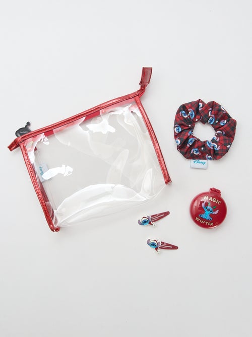 Pochette scrunchie + mollette per capelli + spazzola 'Disney' 'Stitch' - Kiabi