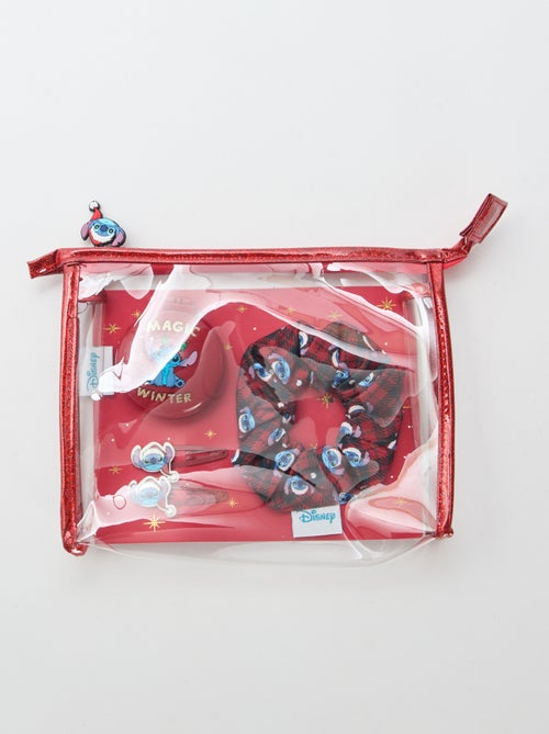 Pochette scrunchie + mollette per capelli + spazzola 'Disney' 'Stitch' - Kiabi