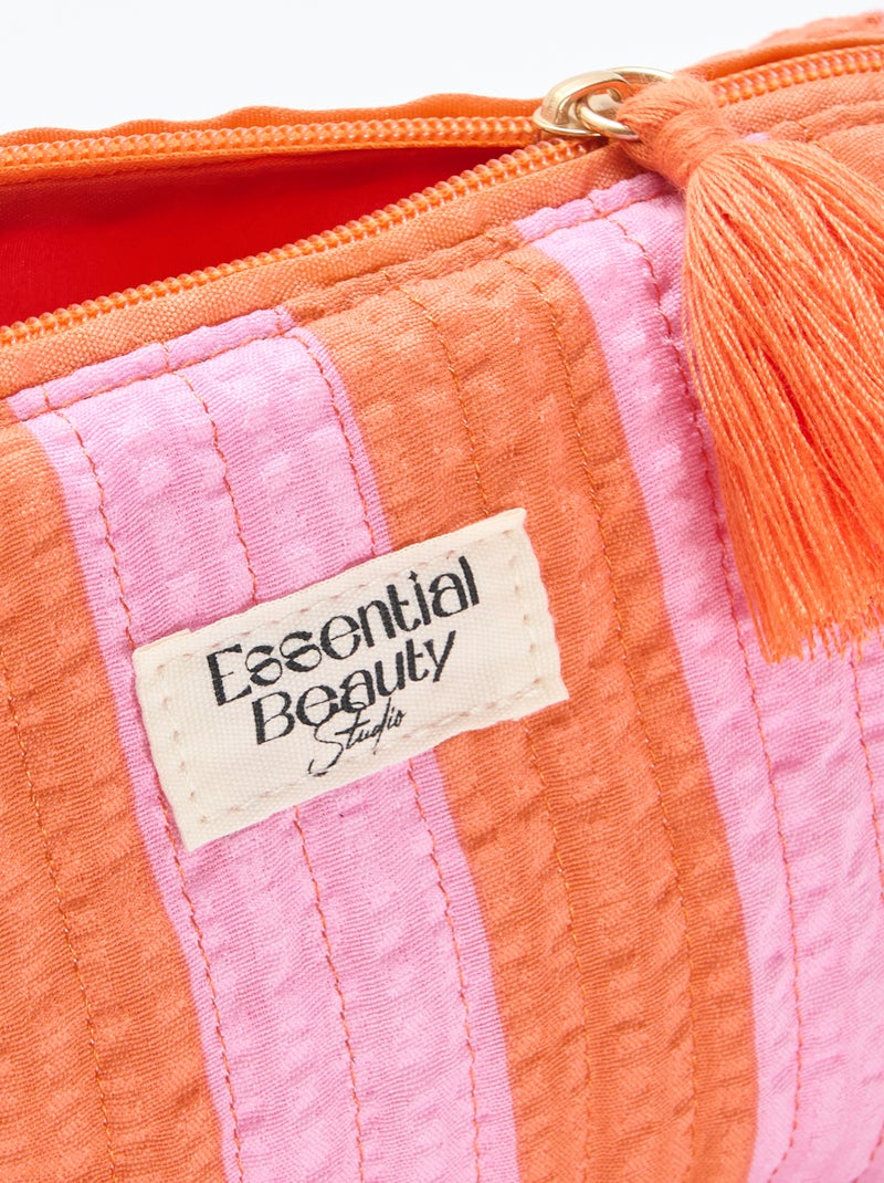 Pochette stampata con cerniera Arancione - Kiabi