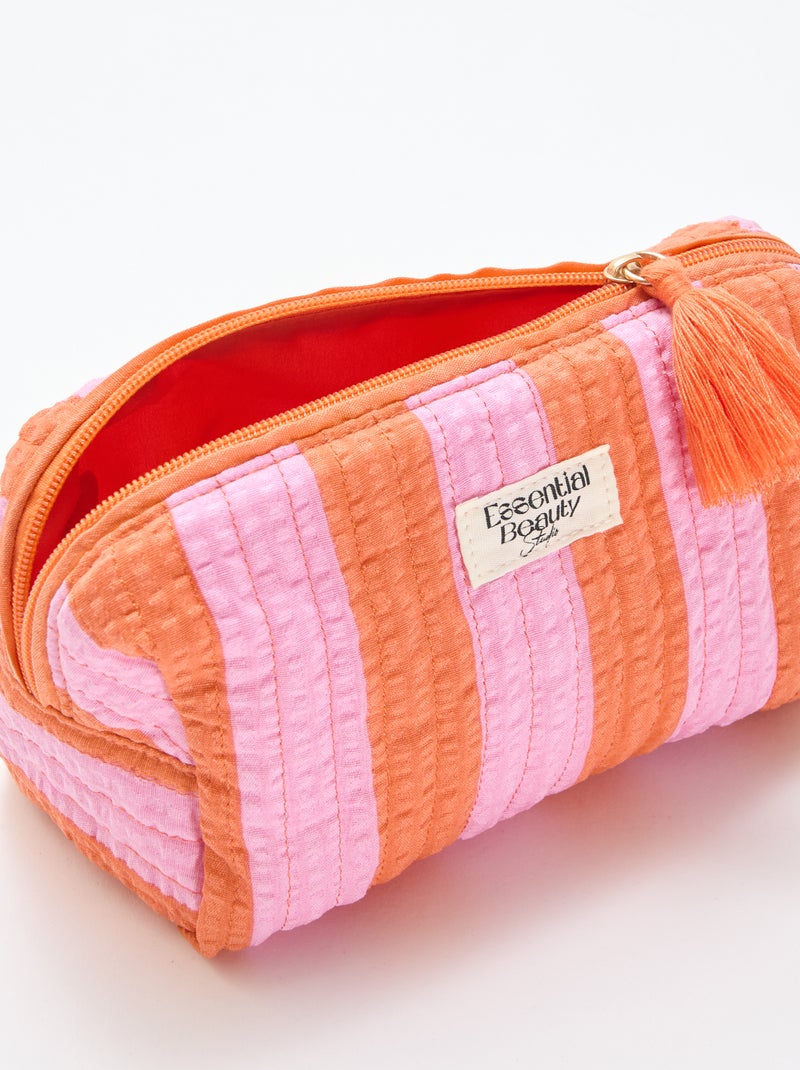 Pochette stampata con cerniera Arancione - Kiabi