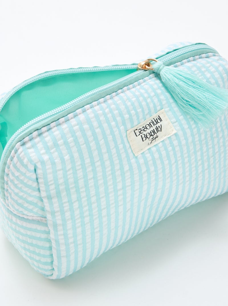 Pochette stampata con cerniera Blu - Kiabi