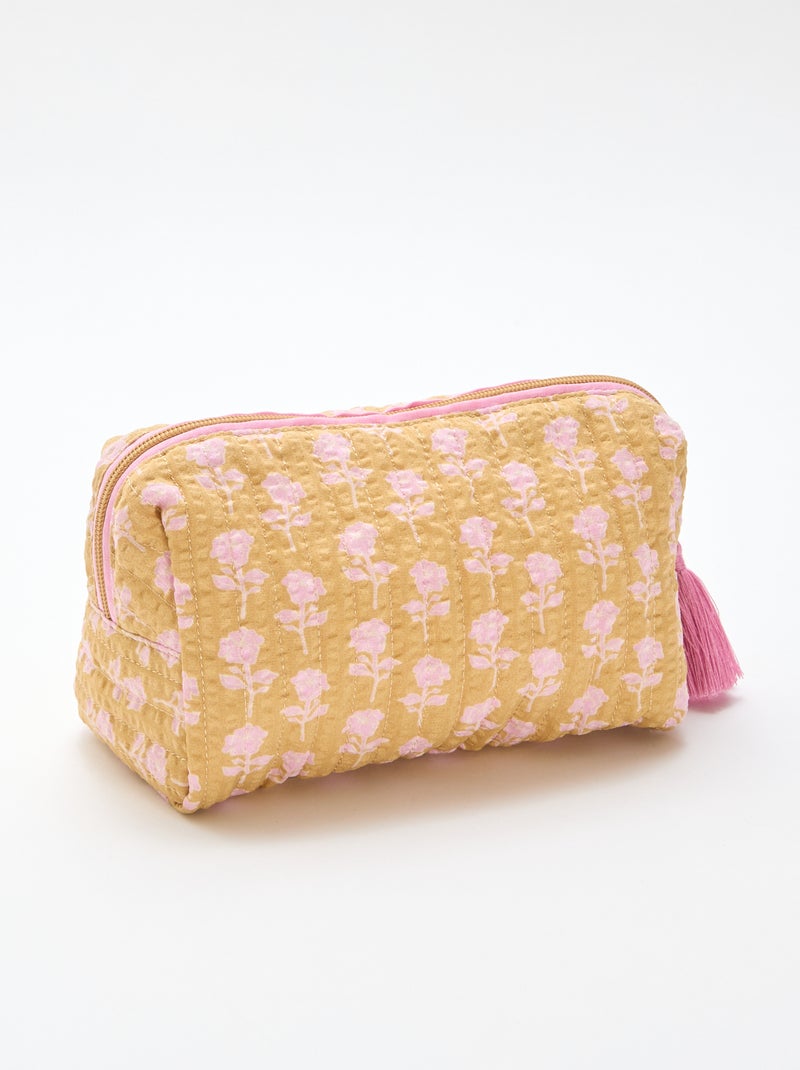 Pochette stampata con cerniera Giallo - Kiabi