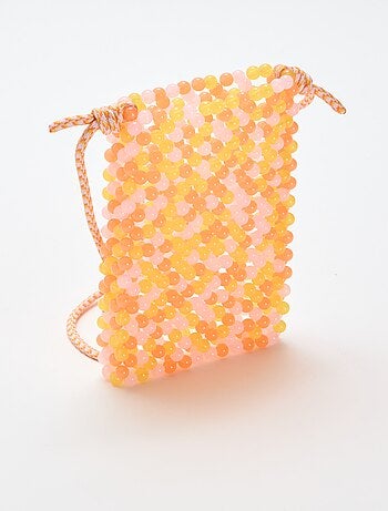 Pochette telefono con perle